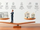 Ações vs Fundos Imobiliários: Qual é Melhor para Investir? 40 Balança equilibrando ações vs fundos imobiliários simbolizando a escolha personalizada para cada investidor