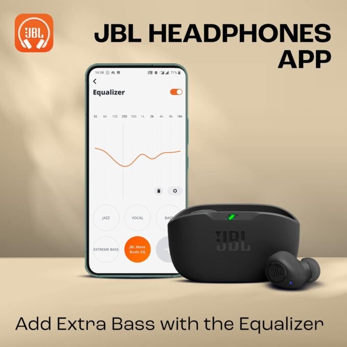JBL, Fone de Ouvido Sem Fio, Bluetooth, Wave Buds TWS - Preto - Imagem 4