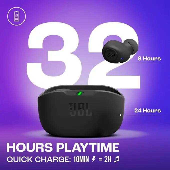 JBL, Fone de Ouvido Sem Fio, Bluetooth, Wave Buds TWS - Preto - Imagem 5